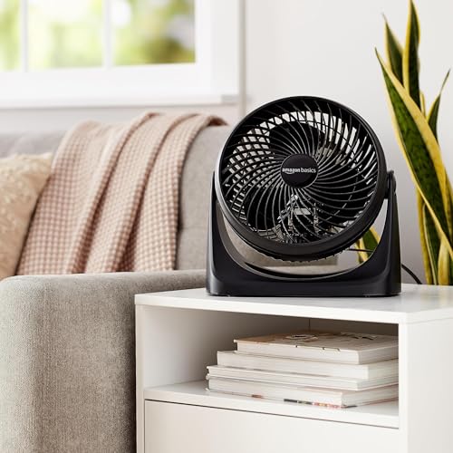 11-Inch Air Circulator Fan with 90-Degree Tilt Head, 3 Speed Settings, Black D31668