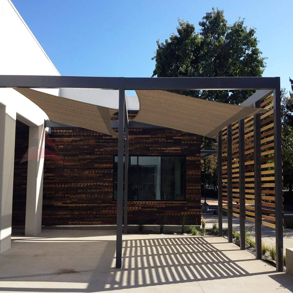 Brown Sun Shade Sail Square Canopy V5005