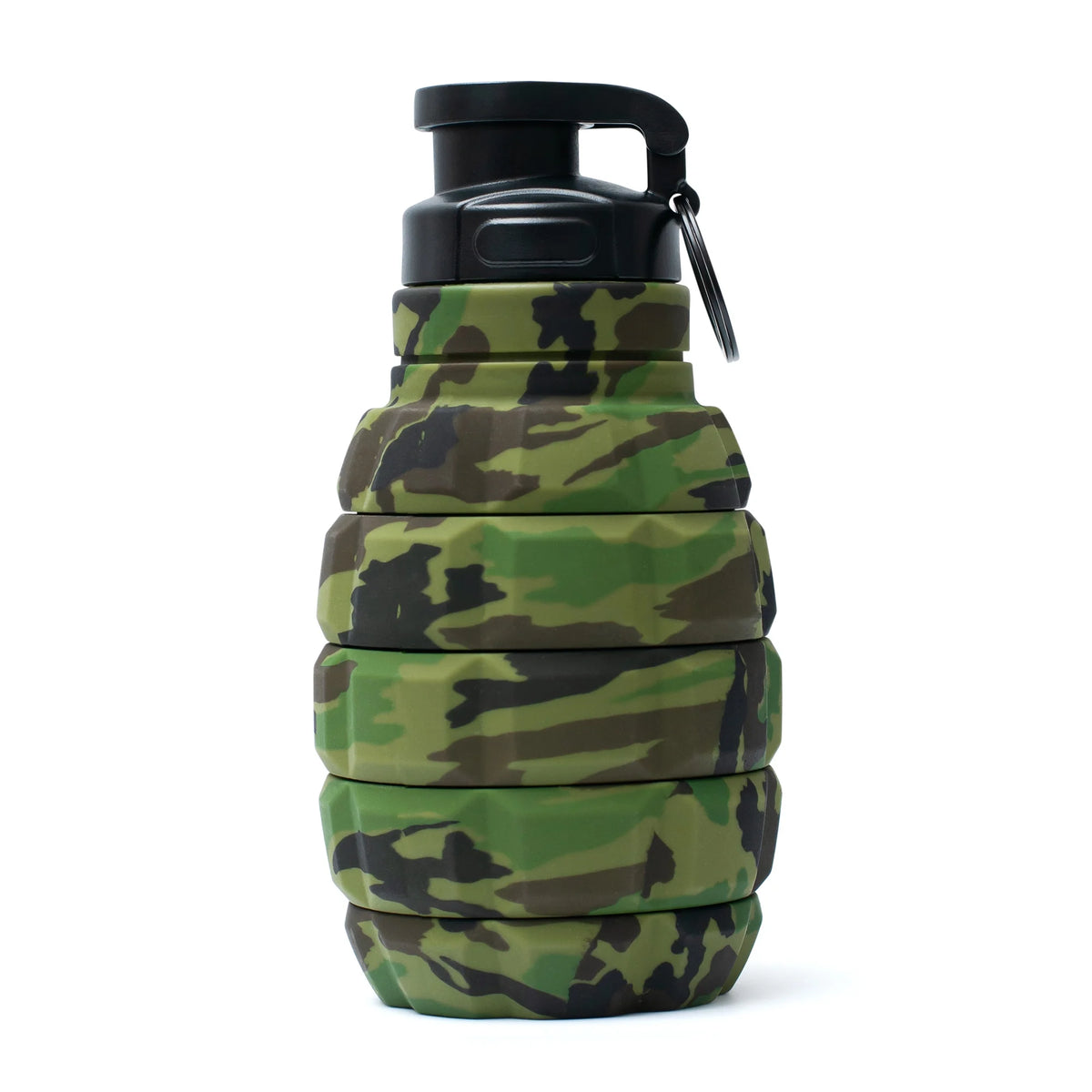 Green Camo Collapsible Spill Resistant Silicone Spit Cup with Lid B664265
