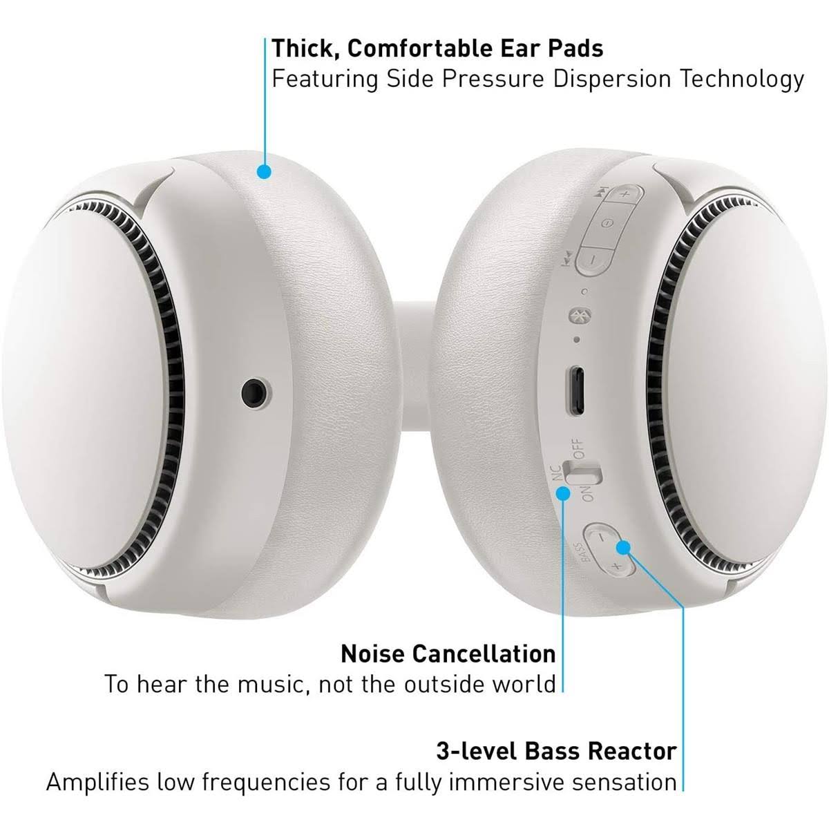 Sand Beige Noise-Canceling Wireless Over-Ear Headphones Y2449