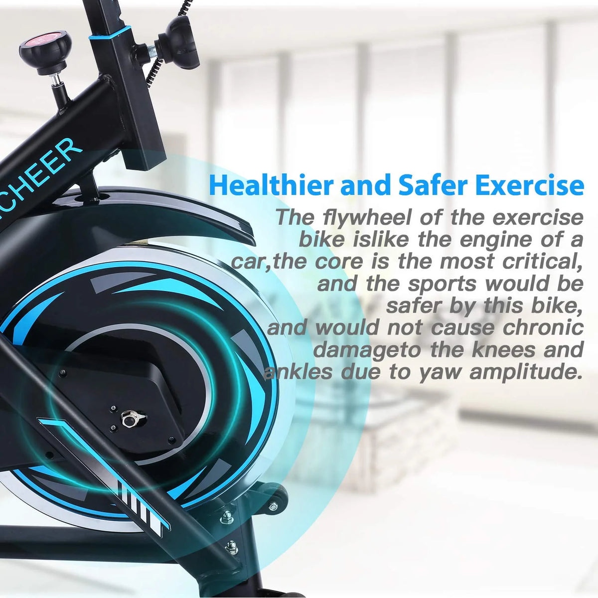 Indoor Exercise Bike with LCD Monitor and 330 lbs Weight Capacity Z34192