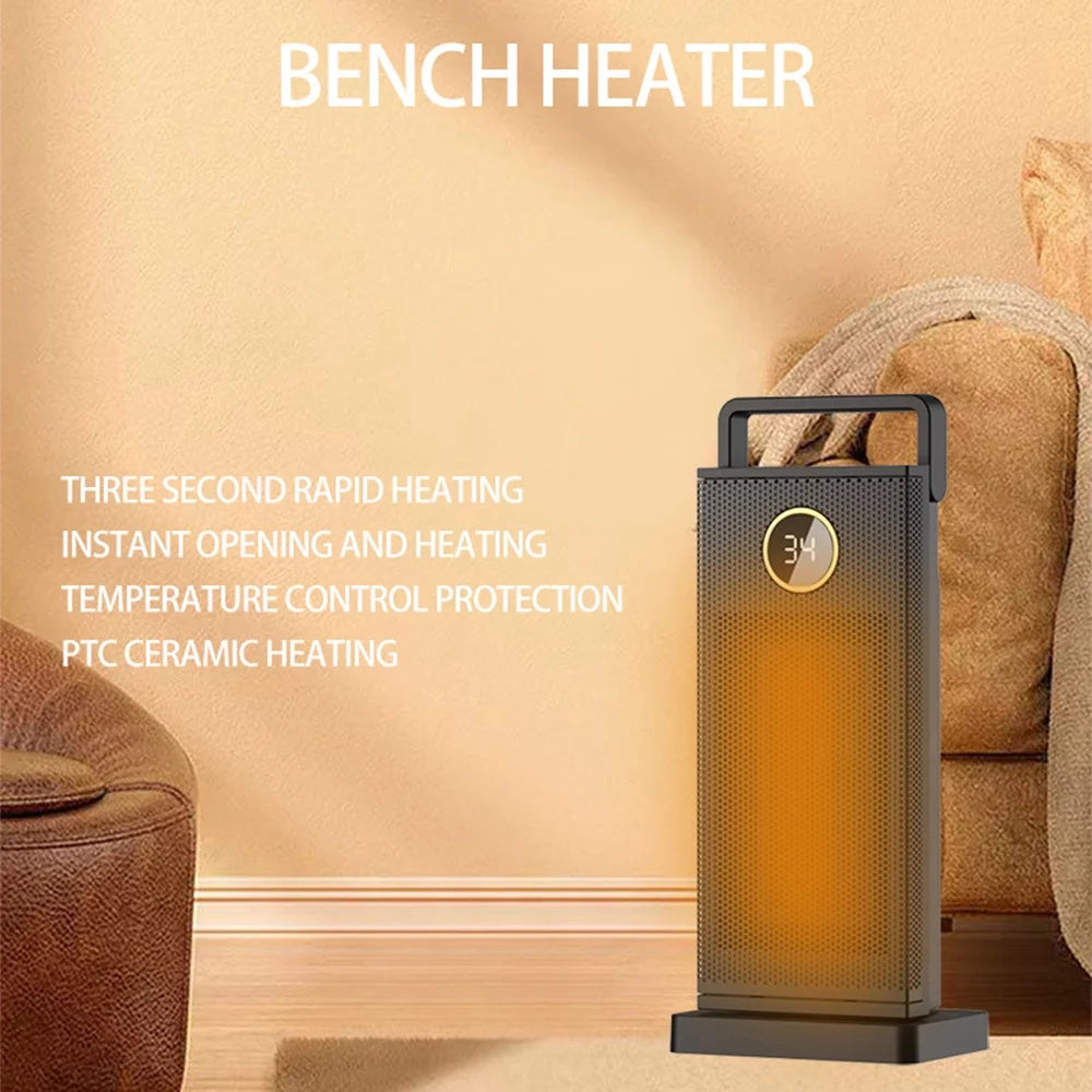 2000W PTC Ceramic Space Heater with 12H Timer and 60° Oscillation B1778