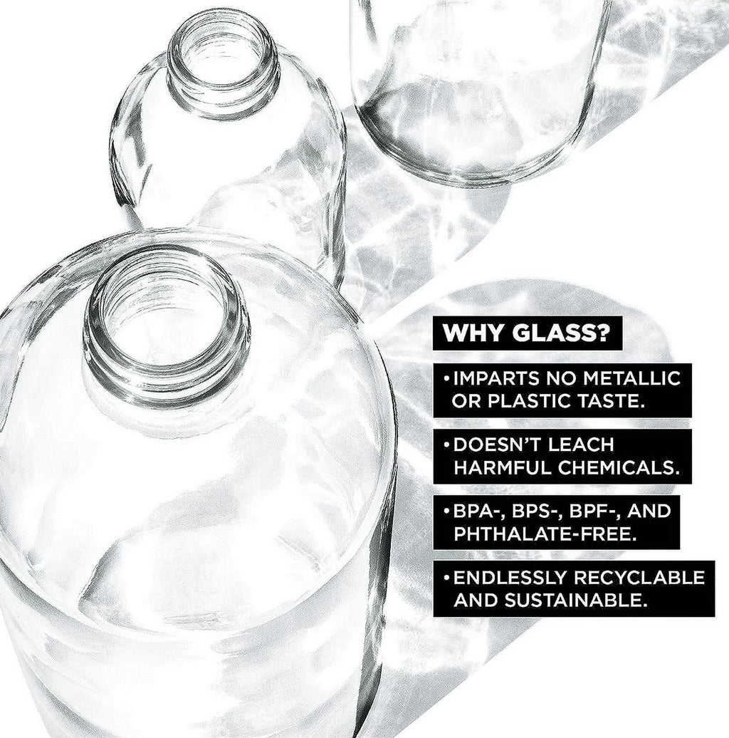 16oz Glass Water Bottle with Removable Silicone Sleeve X418