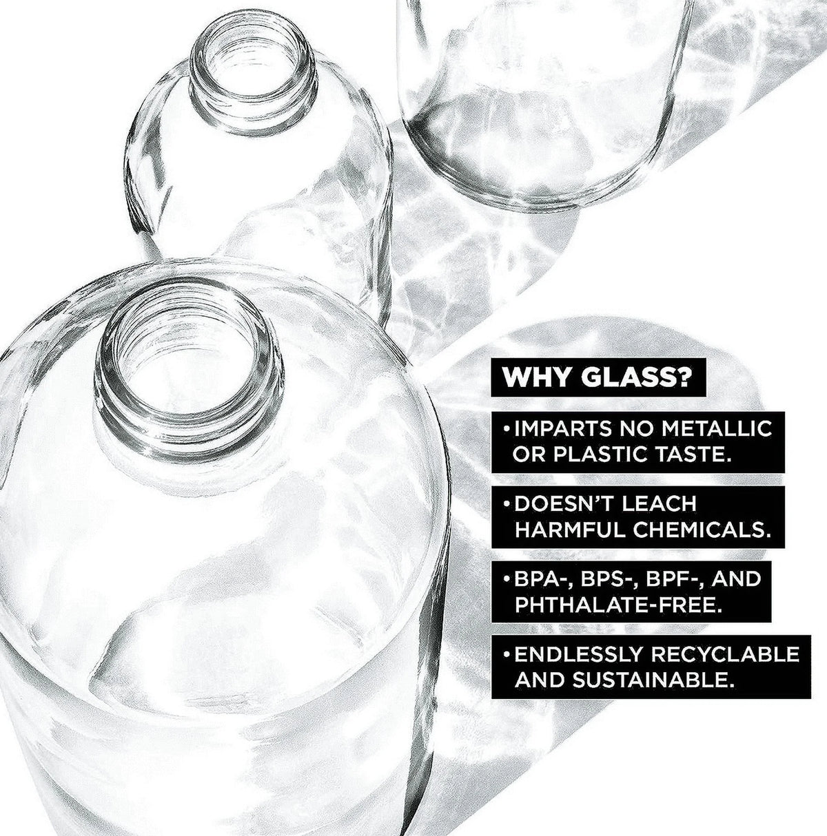 16oz Glass Water Bottle with Removable Silicone Sleeve X418