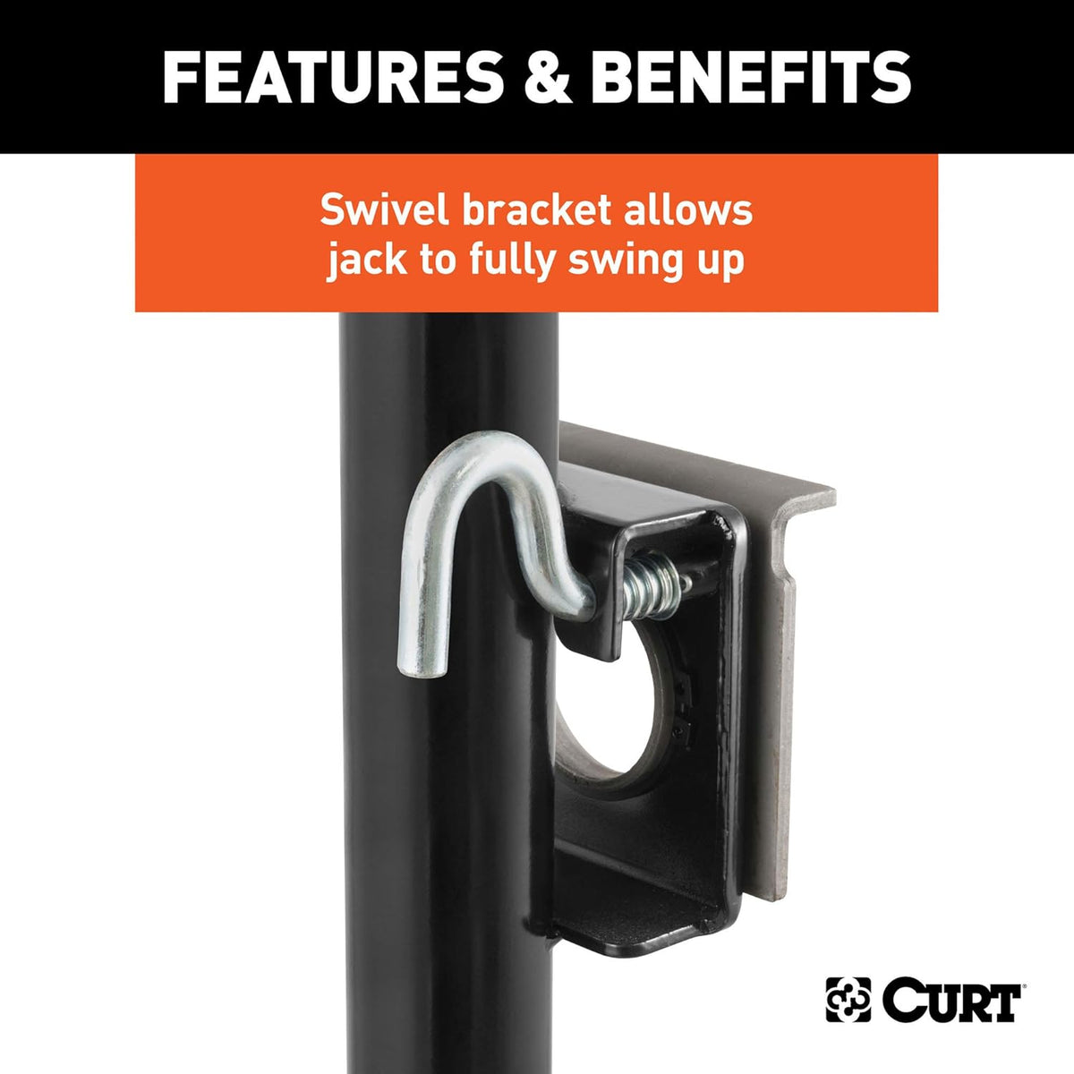 Swivel Trailer Jack, 2,000 lbs., 10-1/2 Inches Vertical Travel, Pack of 2 J906757