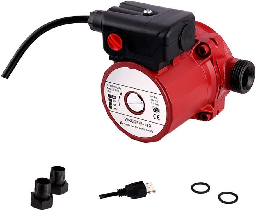 Hot Water Circulator Circulation Pump 115V/60Hz 3-Speed Cast Iron Booster Pump 1.5 inch Outlet 46/67/93W W5166