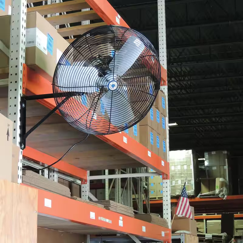 Black Oscillating Wall Mounted Fan Z232