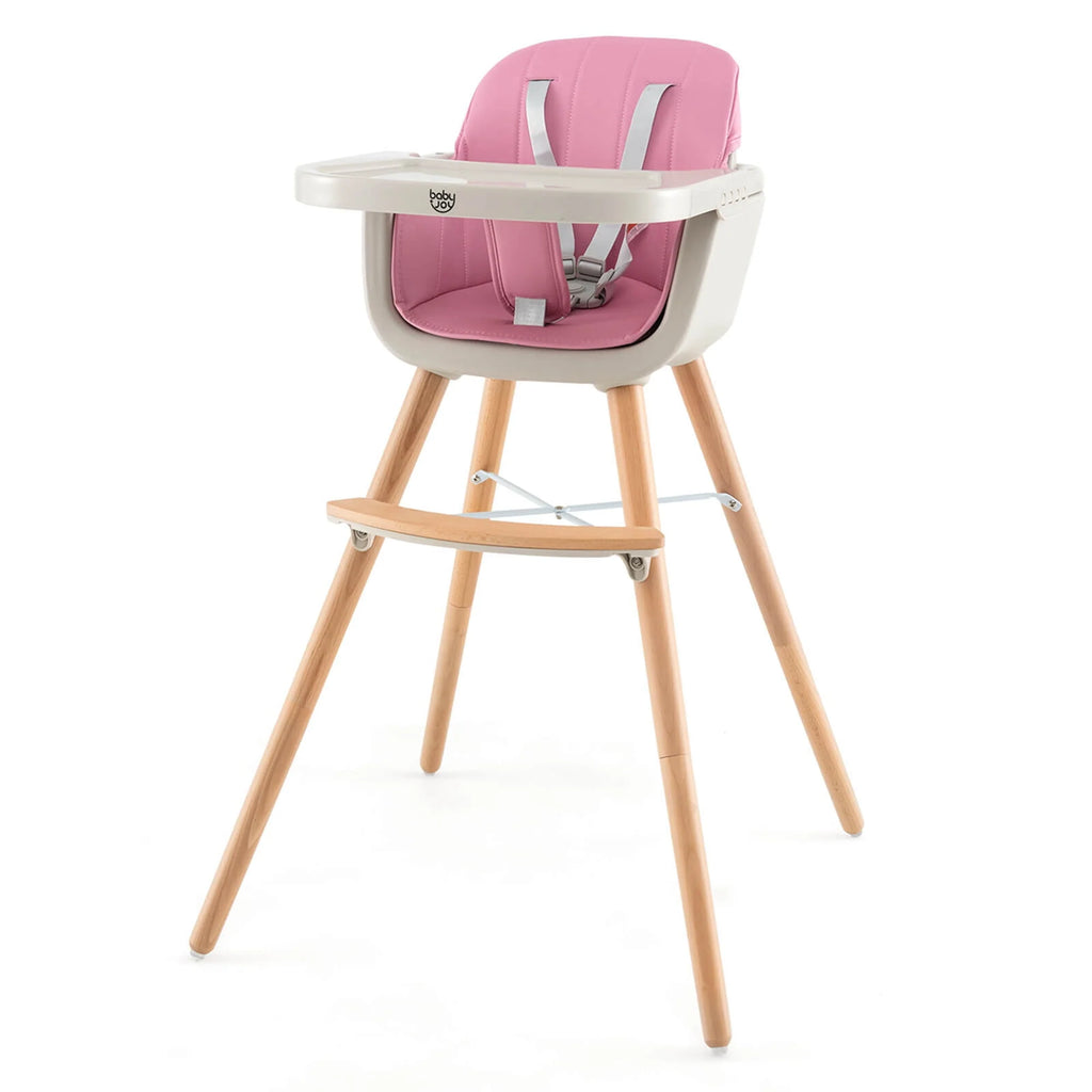 3 in 1 Convertible Wooden High Chair Beige E4319