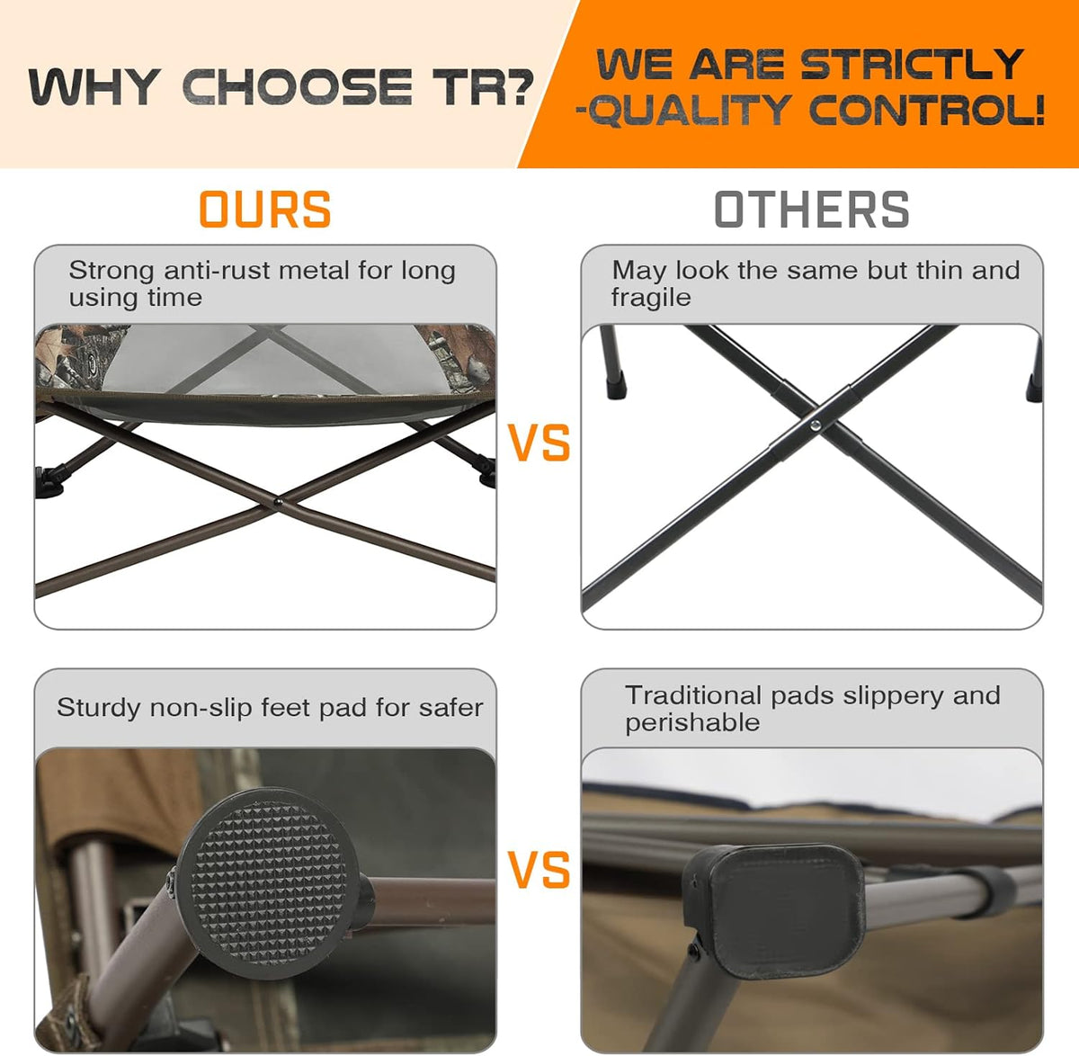 Low-Profile Folding Hunting Chair with Carry Bag B281190
