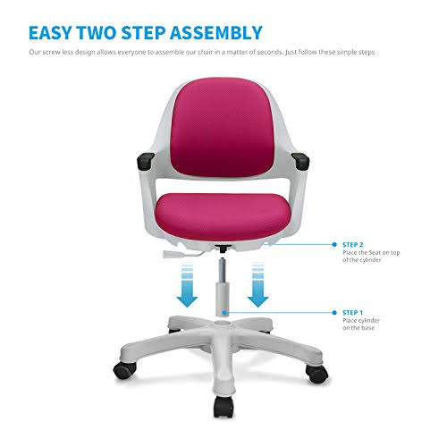 Rosie Pink Ergonomic Kids Desk Chair U22725