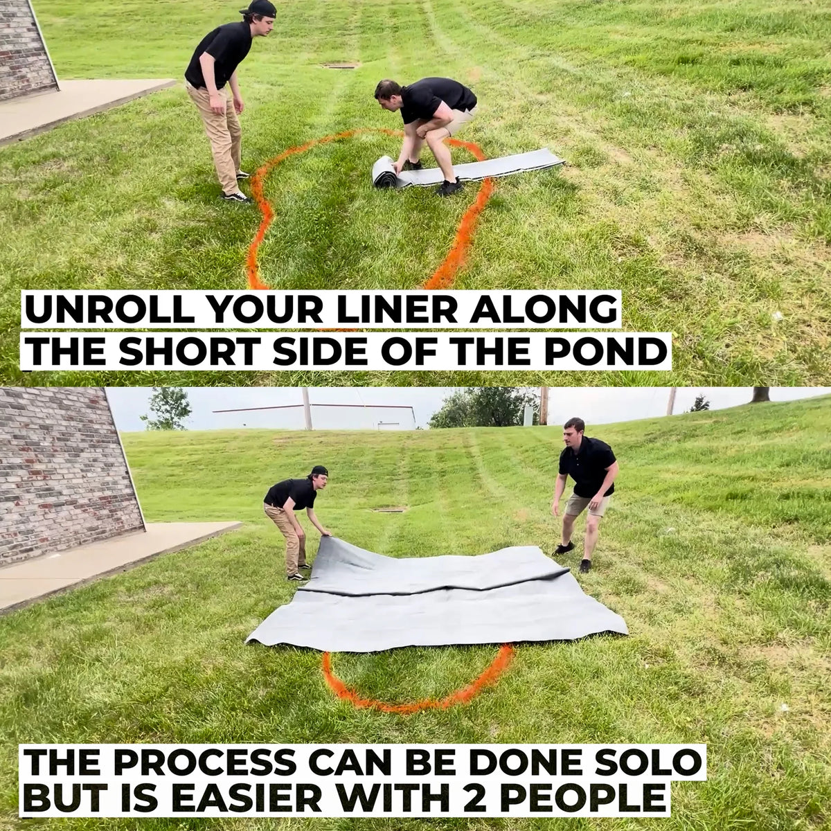 20 ft. x 45 ft. 60 Mil EPDM Rubber Pond Liner Combo X2793
