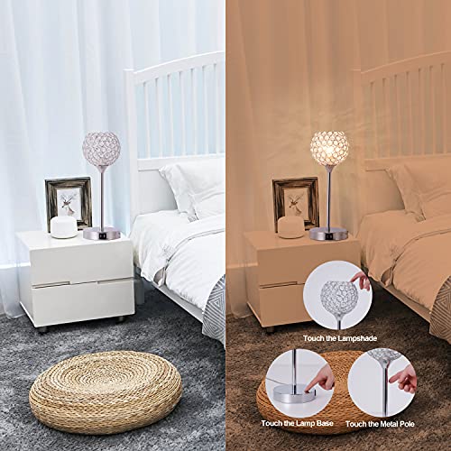 3-Way Dimmable Touch Control Table Lamp with 2 USB Charging Ports B360