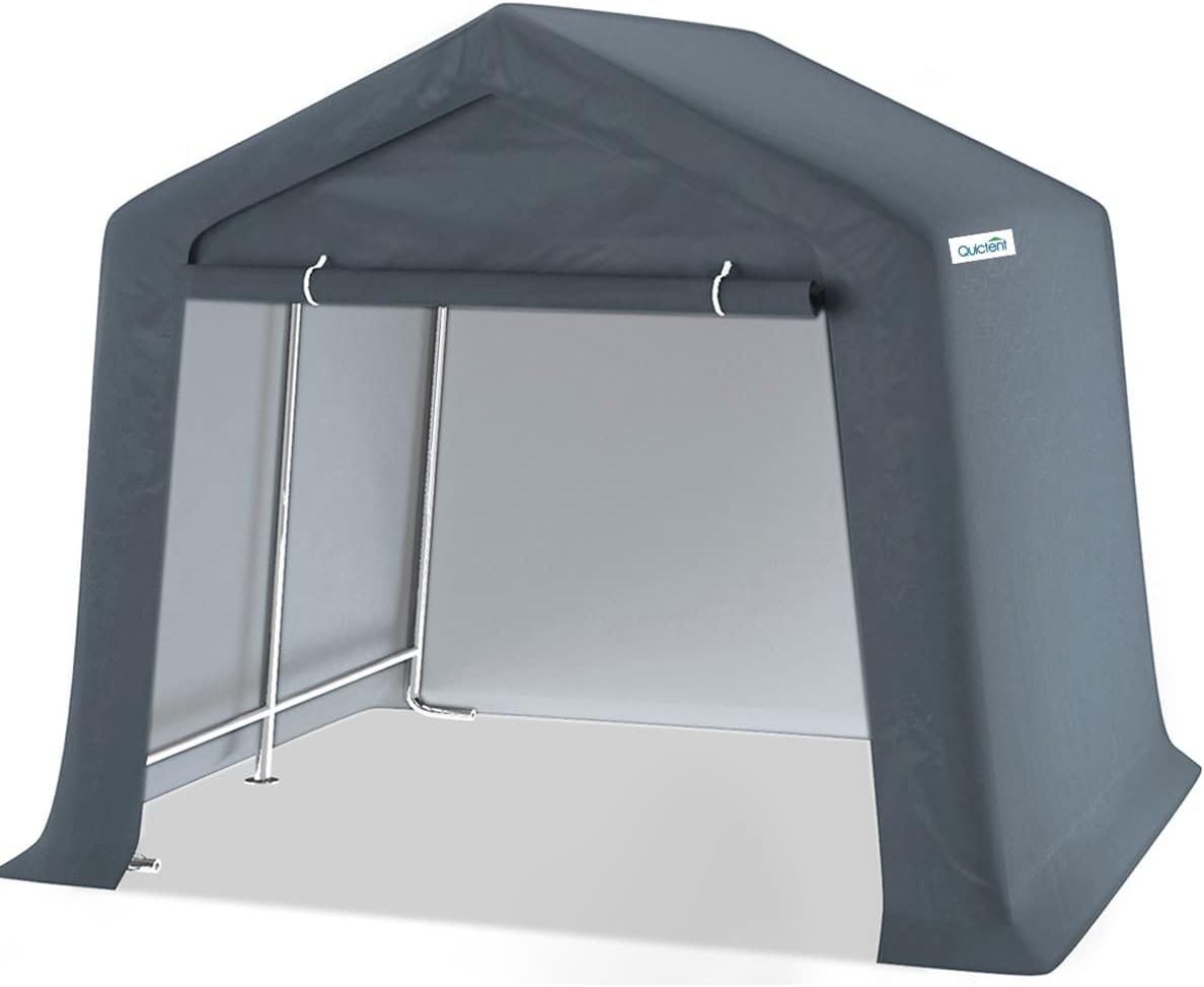 Grey 7' x 12' Heavy Duty Outdoor Storage Shelter I8591