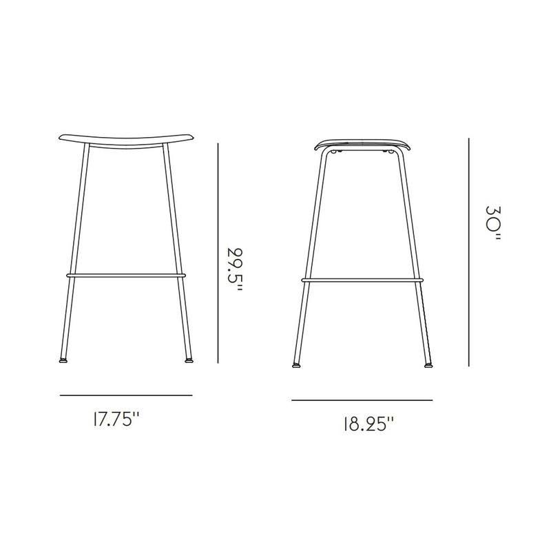 Black Fiber Bar Stool J80122