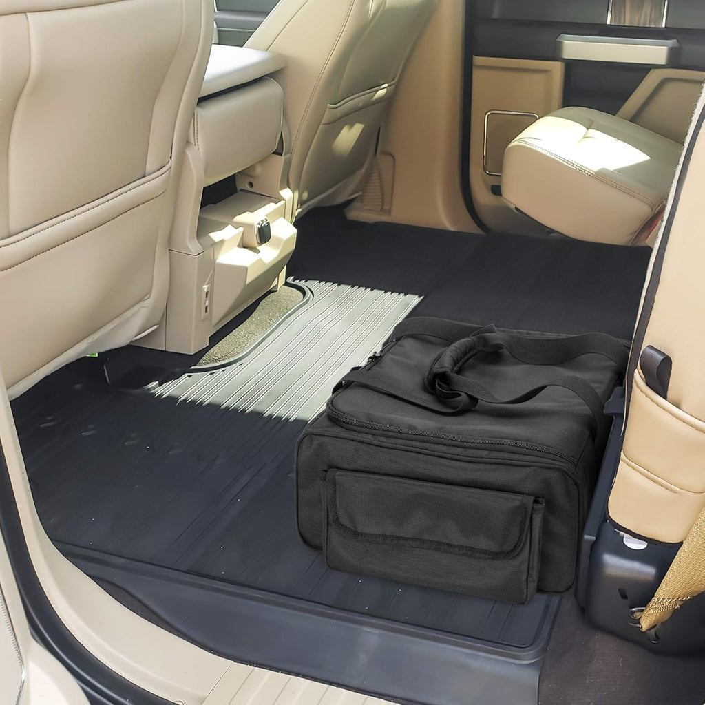 Black Underseat Truck Storage Organizer with Detachable Divider E502116