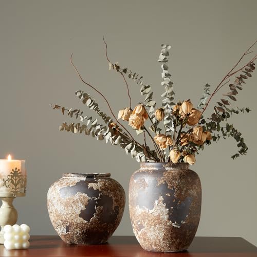 Terracotta Stone Large Vase O5449