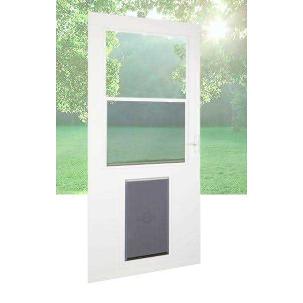 White High-view Wood Core Storm Door P34899