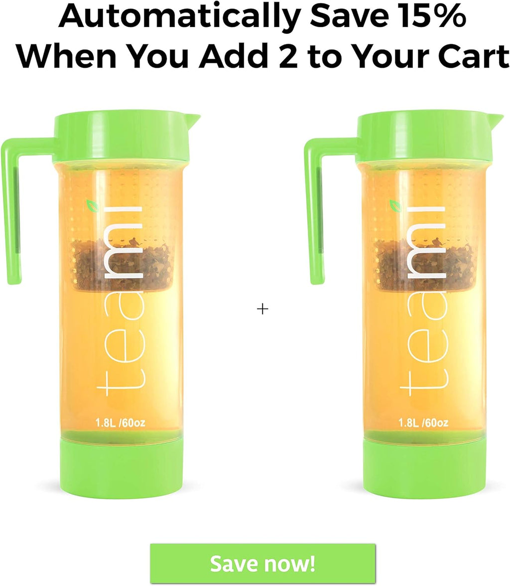 Green 60 Ounces Tea Pitcher with Lid O30516