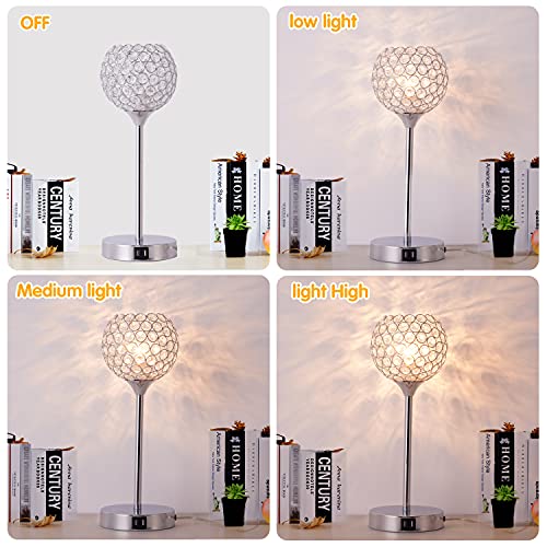 3-Way Dimmable Touch Control Table Lamp with 2 USB Charging Ports B360