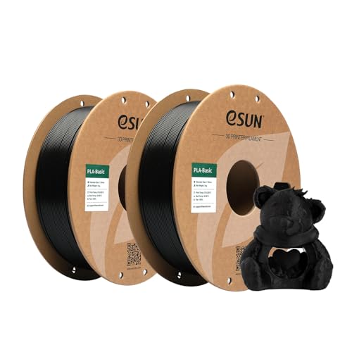 Black 1.75mm PLA Filament 1KG Spool 2Pack M73060