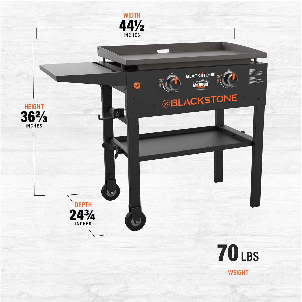 2-Burner 28 Propane Griddle with Foldable Legs Q3845