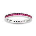 Sterling Silver Created Ruby Ring R6971