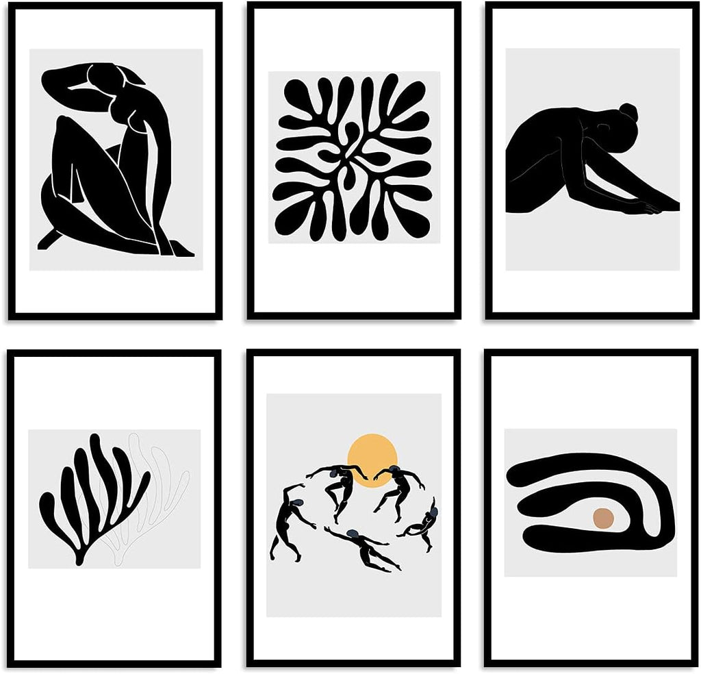 18x12inch 6 Pieces Unframed Abstract Canvas Wall Art O538557