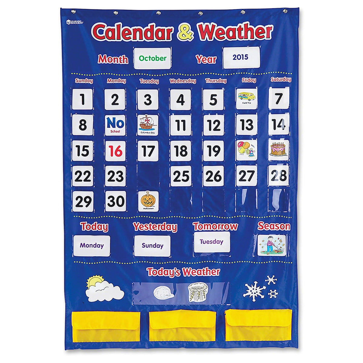 Calendar & Weather Pocket Chart L312220