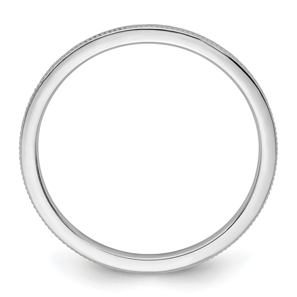 10K White Gold Stackable Band Ring D880