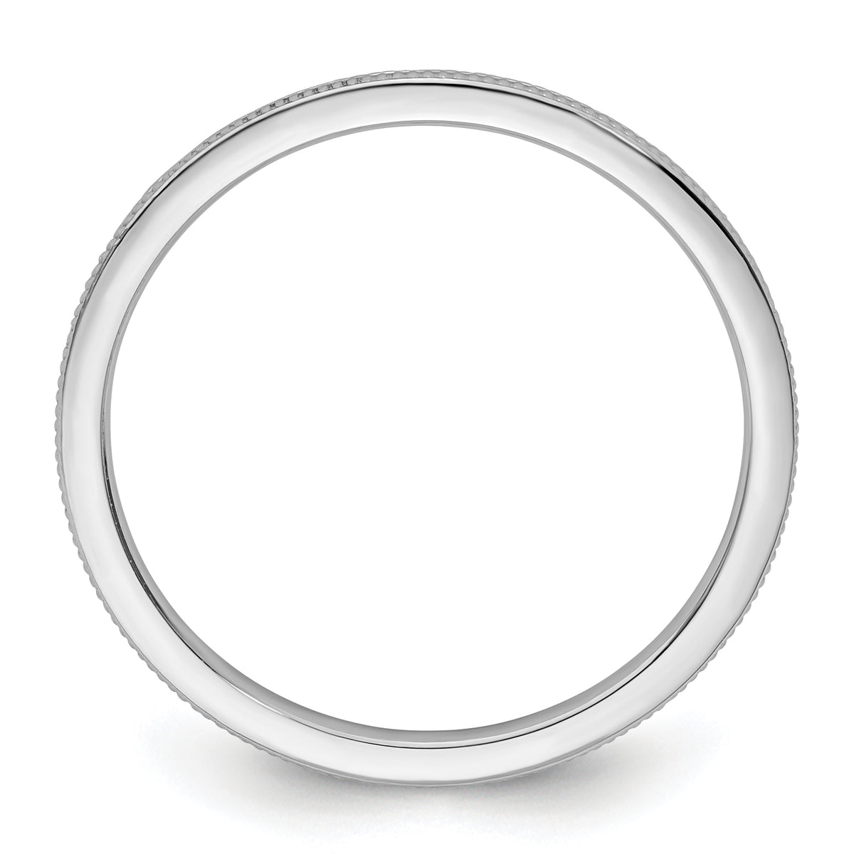10K White Gold Stackable Band Ring D880