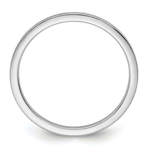 10K White Gold Stackable Band Ring D880