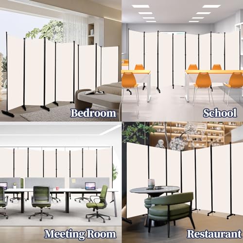 Folding Room Divider with Lockable Wheels N3688