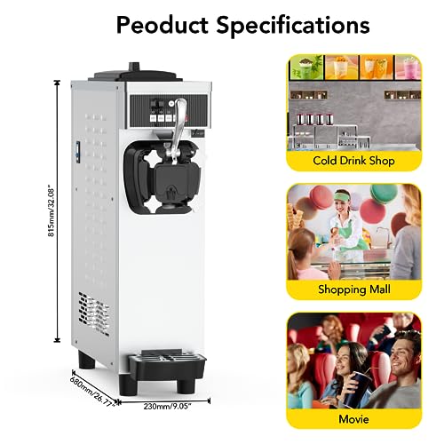 1200W Single Flavor Soft Serve Ice Cream Machine M890
