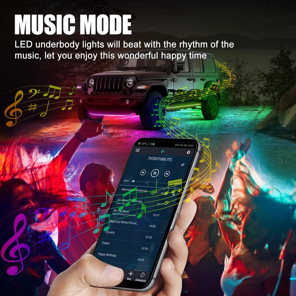 6 PCS LED Car Underglow Light Kit D508