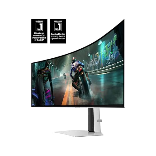 49" Dual QHD QD-OLED Curved Gaming Monitor, 144Hz, 0.03ms W120