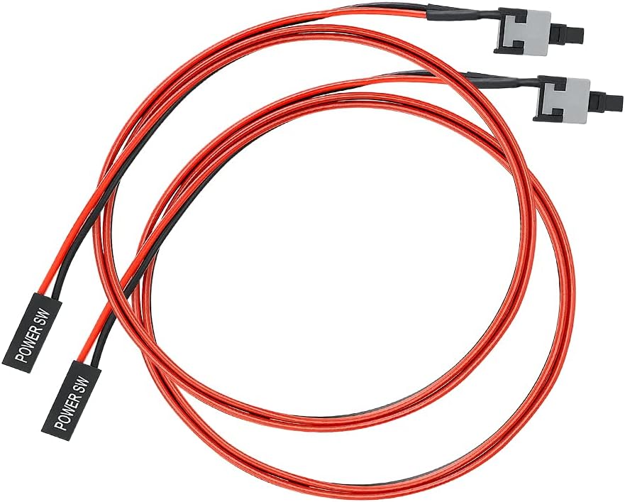 2 Pin PC Power Switch Cable 55CM Pack of 2 H5485
