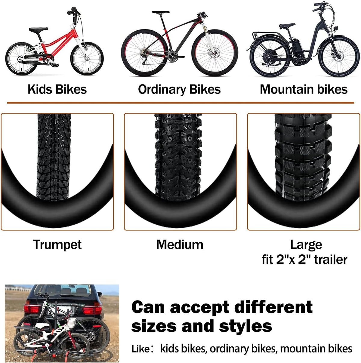 Hitch Mounted Foldable 2-Bike Rack V642284
