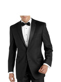 Black Single Breasted Notch Lapel Tuxedo Suit Set P857