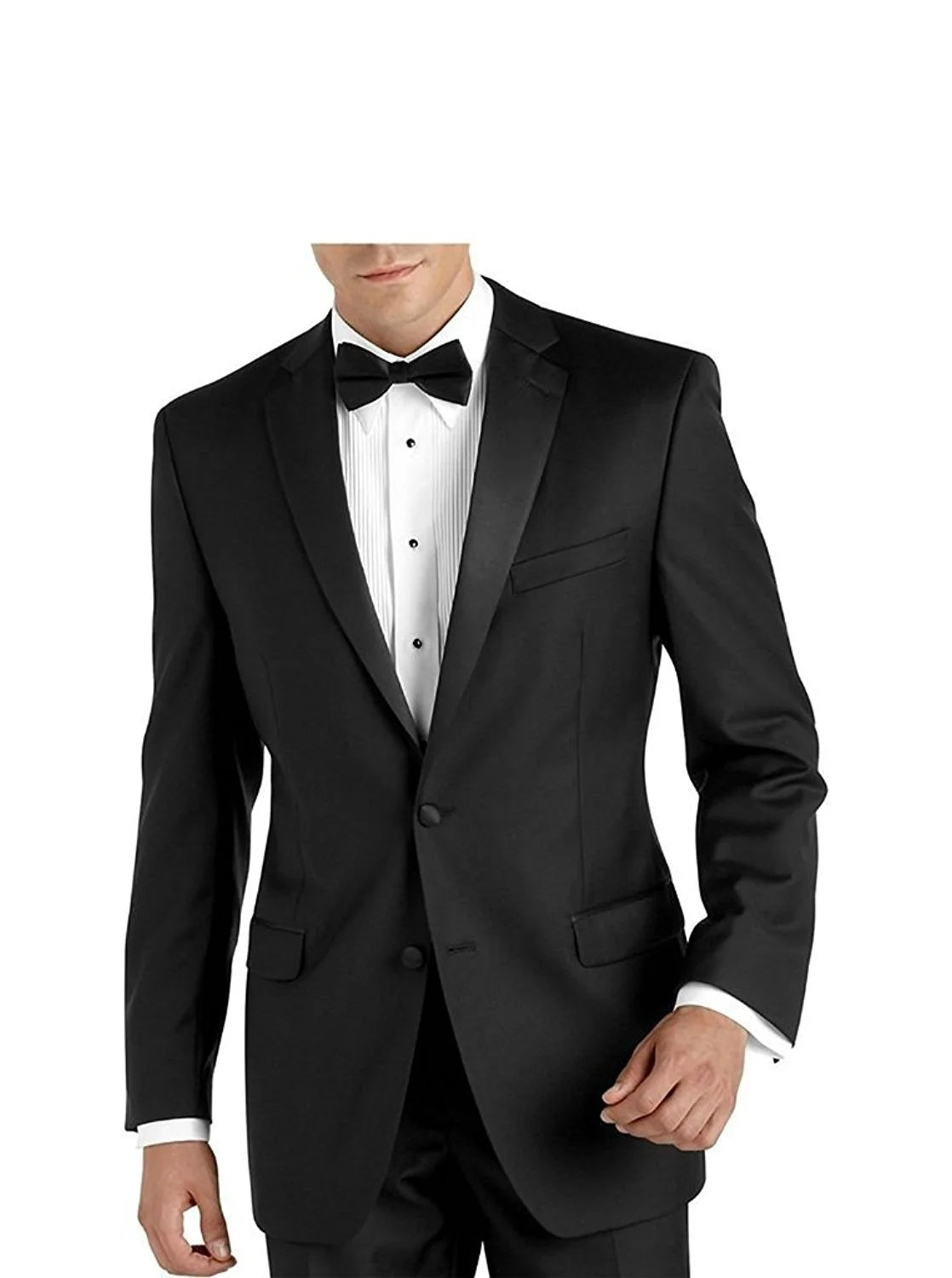 Black Single Breasted Notch Lapel Tuxedo Suit Set P857