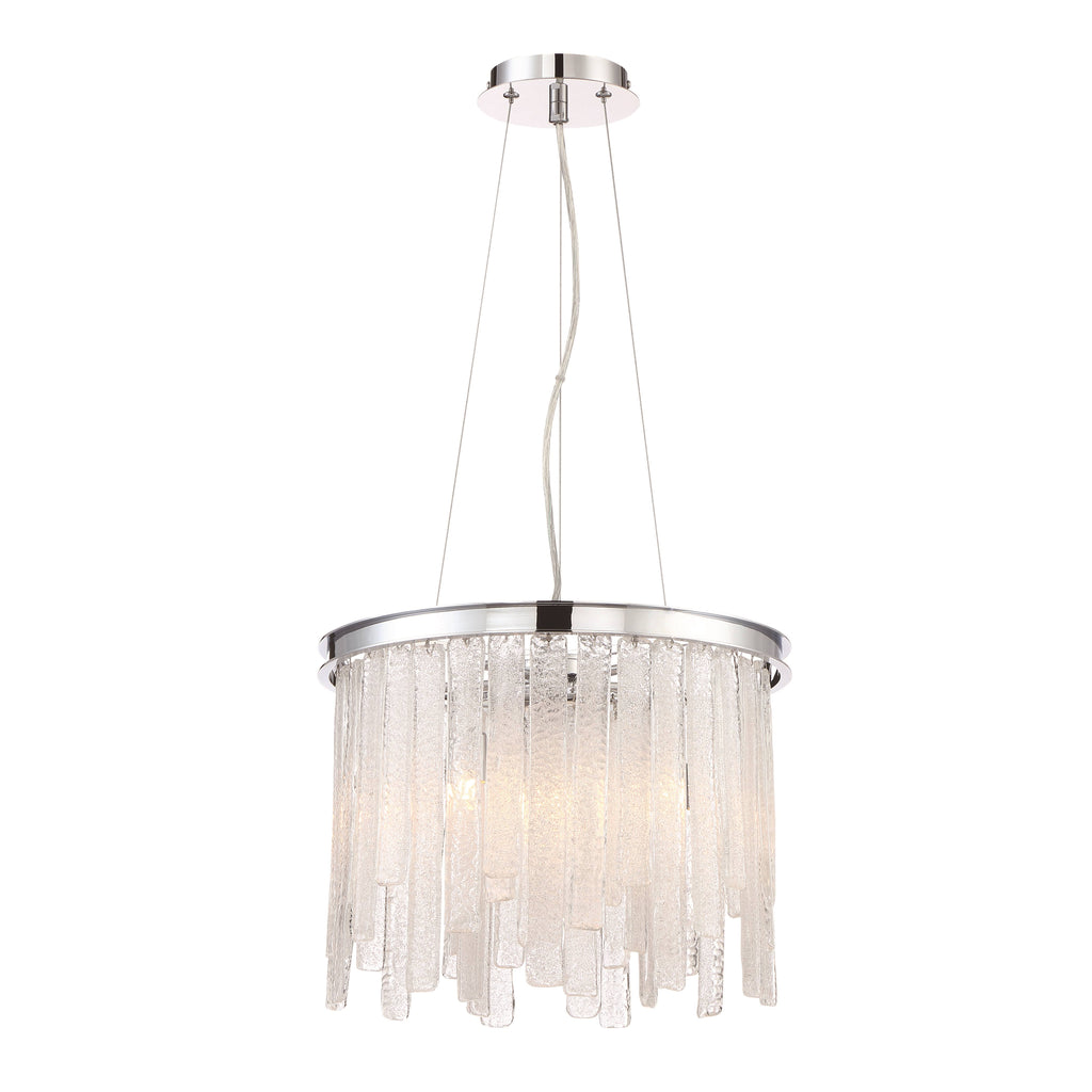 6 Light Polished Chrome Chandelier P41023