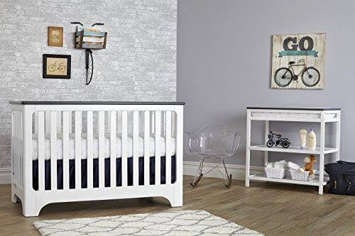 White 3-in-1 Convertible Crib D773