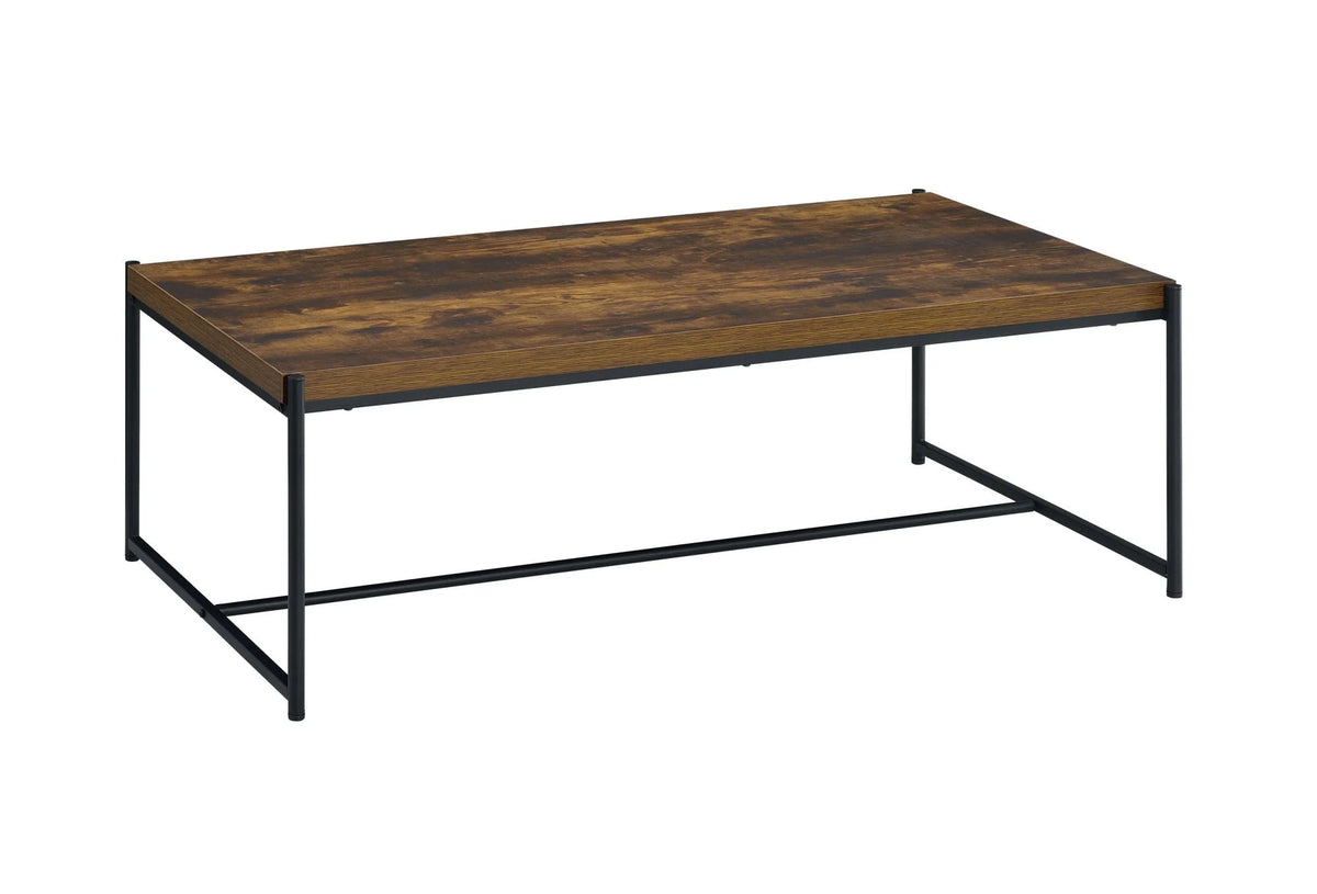 3 Piece Brown Engineered Wood Coffee and End Table Set D45721