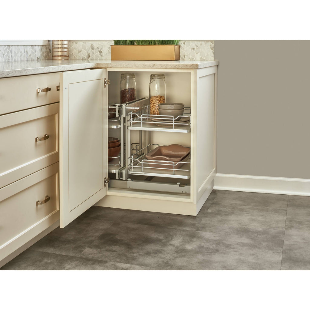 Gray Blind Corner Organizer Soft-Close P639665