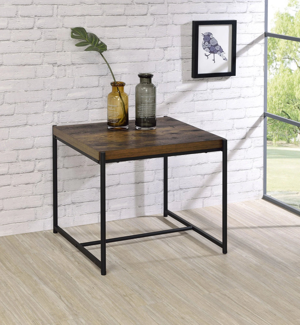 3 Piece Brown Engineered Wood Coffee and End Table Set D45721