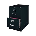 25" Deep 2 Drawer Legal Size Black File Cabinet T75239