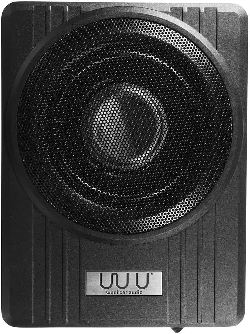 Under Seat Car Active Sub Woofer Black Slim Aluminium Alloy Speaker 12V 600W Y65480