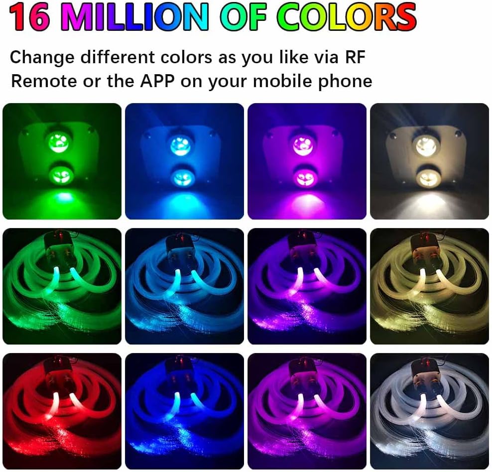 Bluetooth 20W RGBW LED Headliner Light Kit with APP Remote, 900pcs 13.1ft L288487
