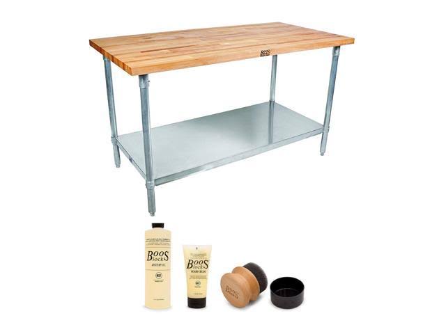 Maple Wood Top Work Table with Lower Shelf Z2383
