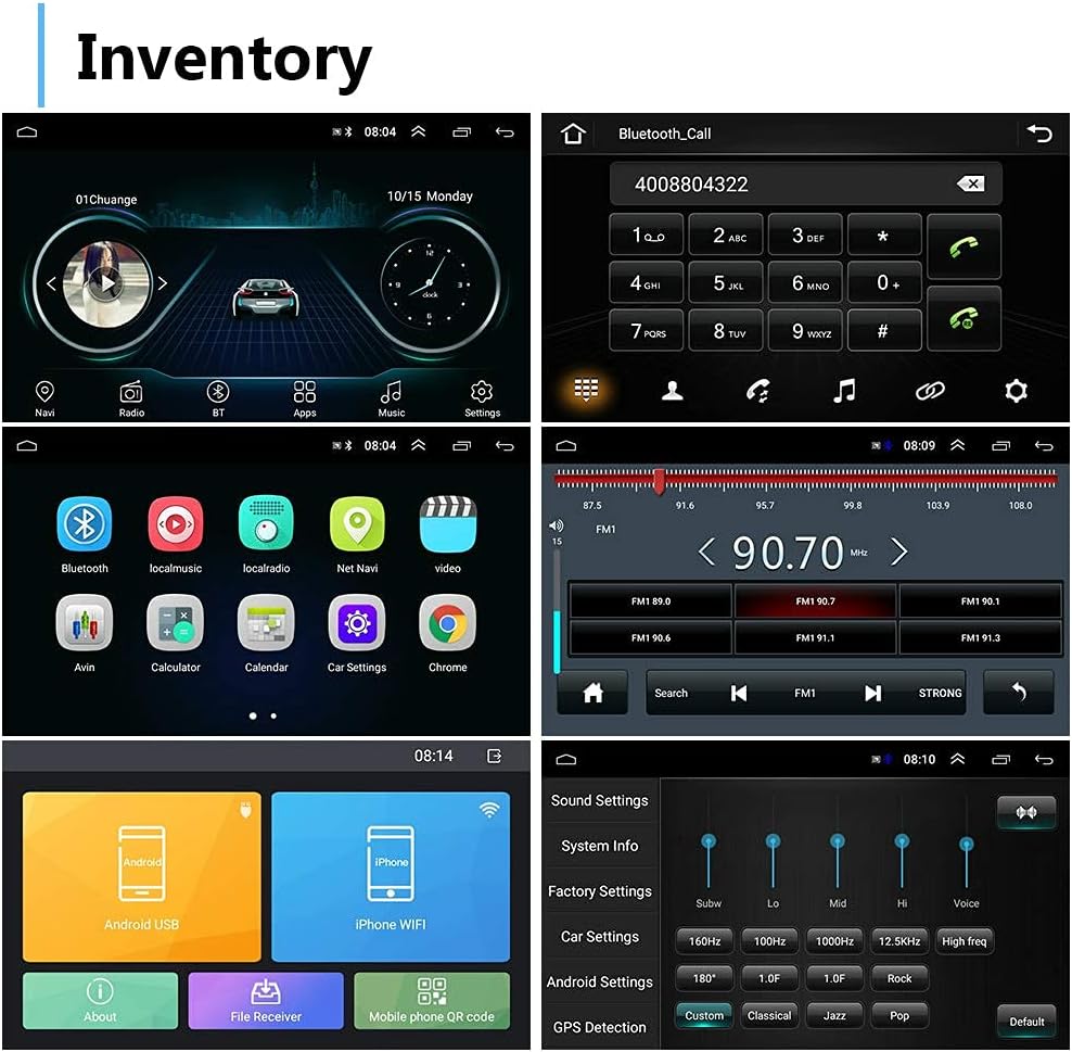 Double Din Car Radio with Navigation Touch Screen Bluetooth Backup Camera K34675