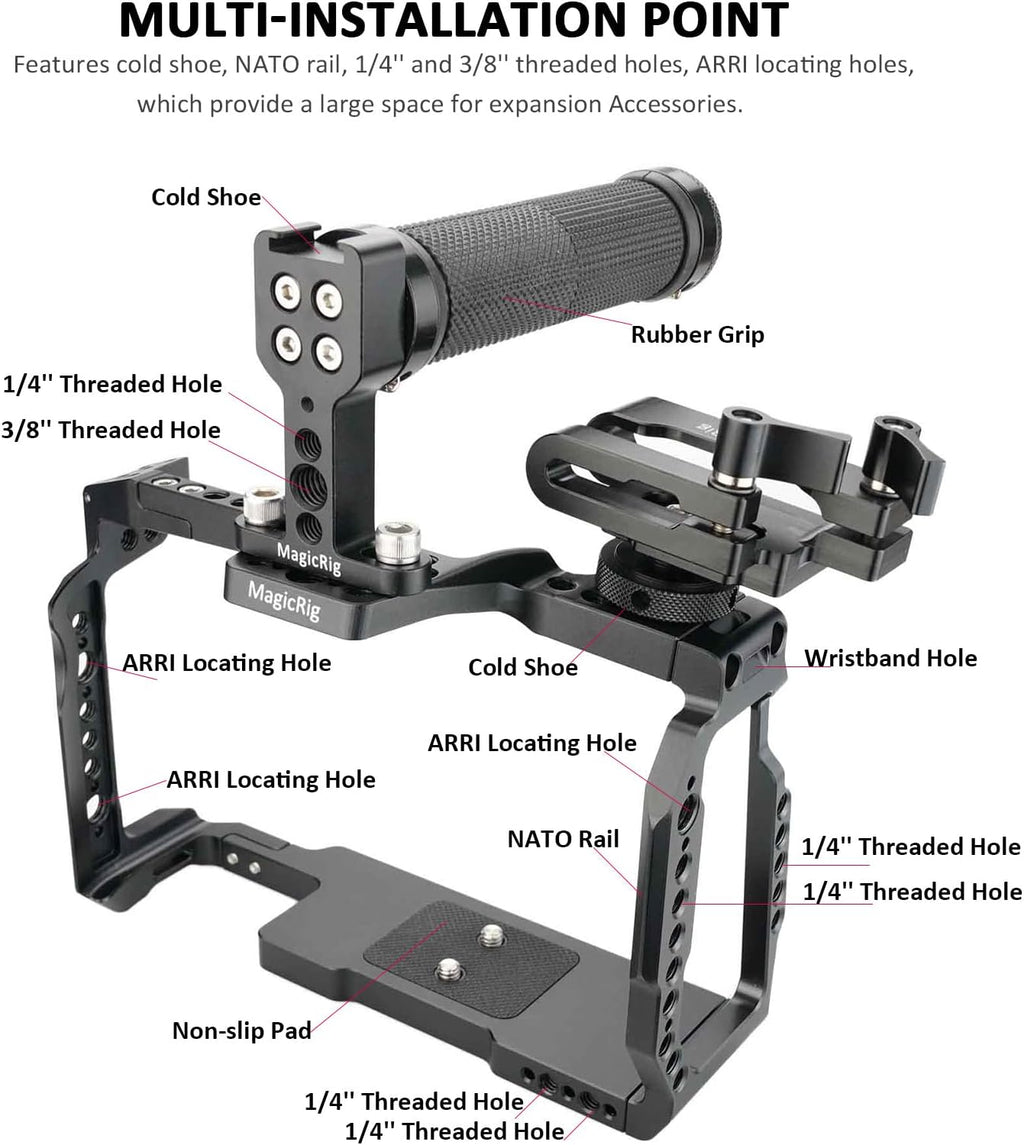 Camera Cage Kit with Top Handle and T5 SSD Mount Z2922